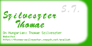 szilveszter thomae business card